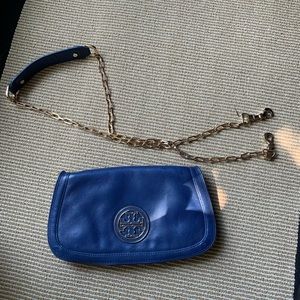 Tory Burch cobalt blue medium size clutch